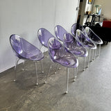 Kartell Set of 8 Mr. Impossible Chai Designed by Philippe Starck
