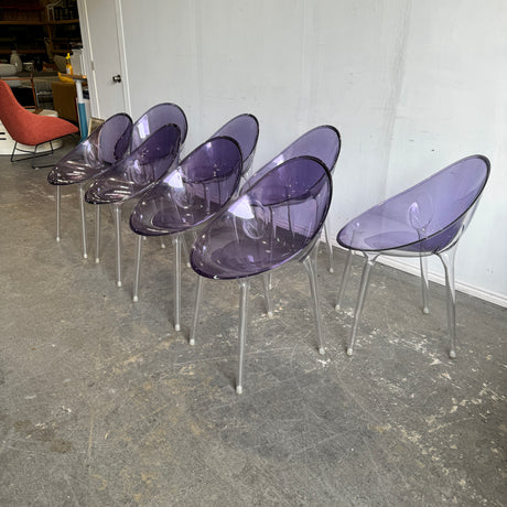 Kartell Set of 8 Mr. Impossible Chai Designed by Philippe Starck