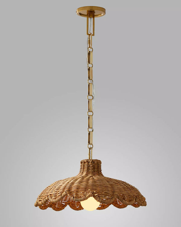 Serena and Lily Scallop Rattan Pendant