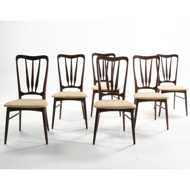 Danish Modern Niels Koefoed “Ingrid” Rosewood Dining Chairs in Rosewood
