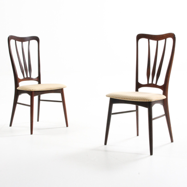 Danish Modern Niels Koefoed “Ingrid” Rosewood Dining Chairs in Rosewood