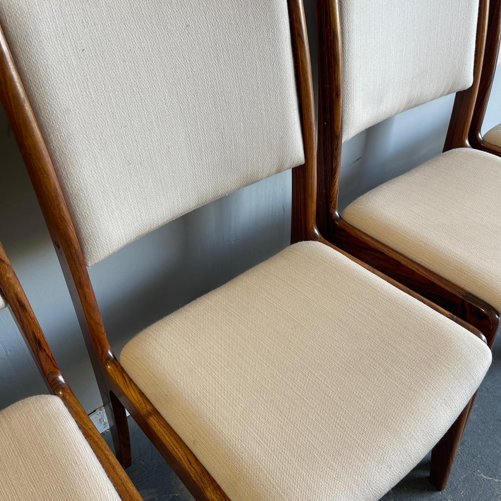 Set of 4 Danish dining chairs in Brazilian Rosewood - 1960s