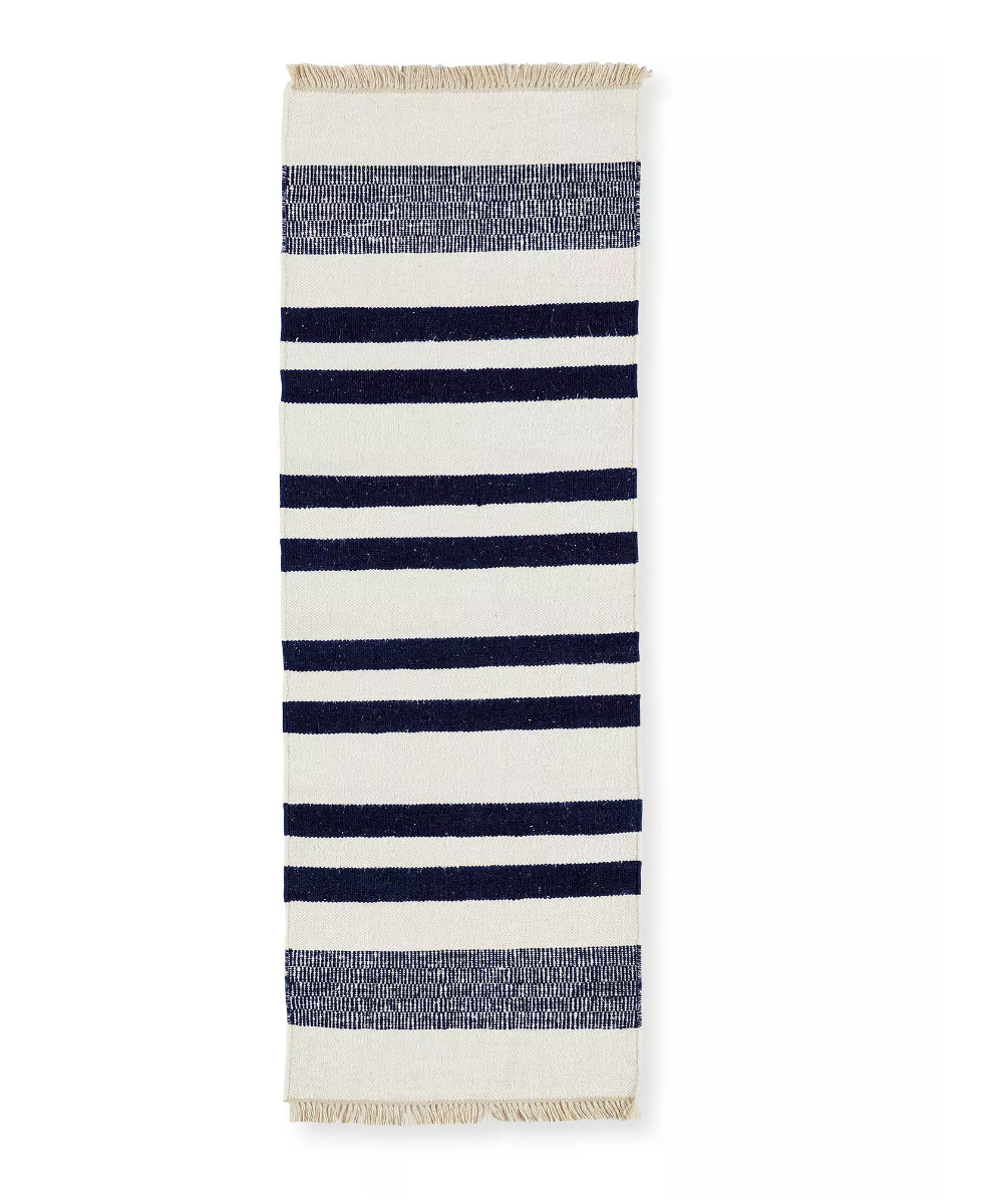 Serena and Lily Linen Stripe rug 2.6X7