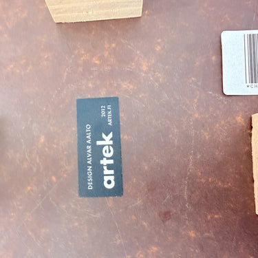 Artek Alvar Aalto Stool 64 maker label, 2012