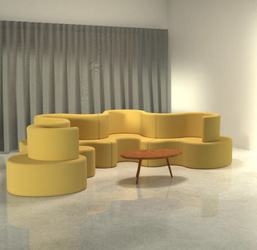 Rare! Verner Panton Cloverleaf 4 Piece Reversible Seating Sofa (New Upholstery)