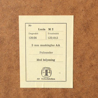 Danish Modern Fröseke  Rosewood Entryway Bench with Storage and Tall Mirror