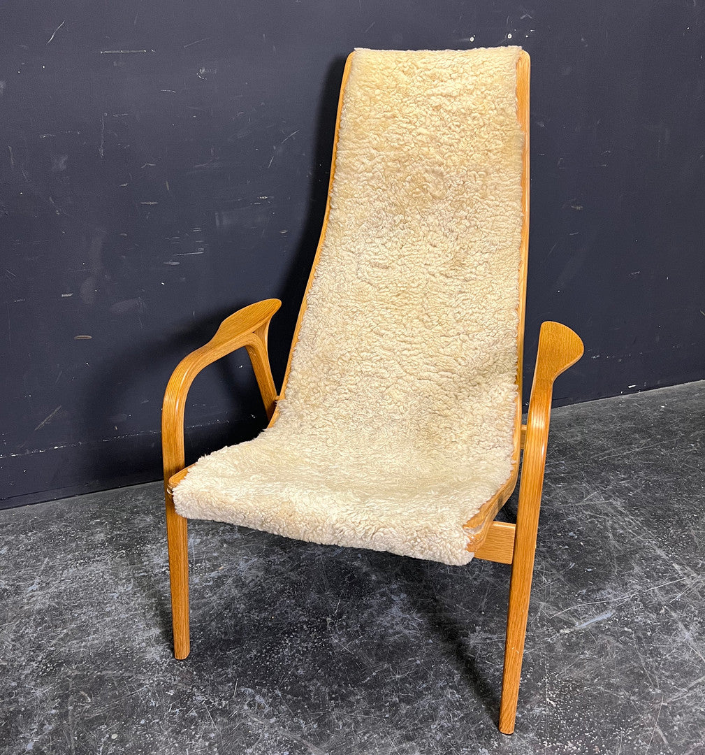 Vintage Lamino Sheepskin Lounge Chair by Yngve Ekström for Swedese (Beige)