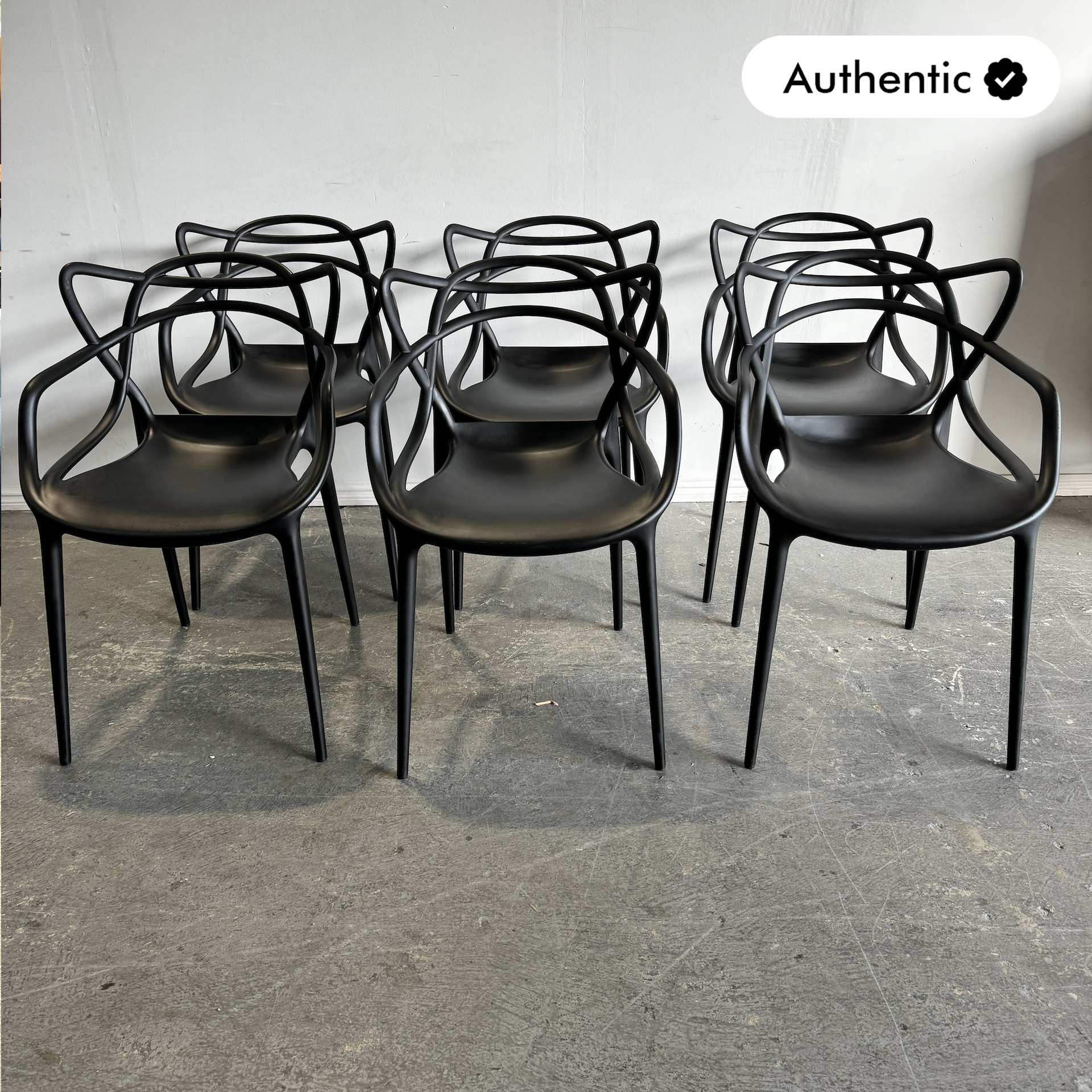 Kartell Masters チェア ブラック Kartell set of 6 Masters Chair – enliven mart
