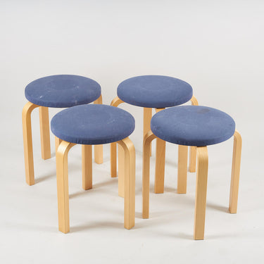 Artek Alvar Aalto  Four Legged Stool E60 Upholstered Seat