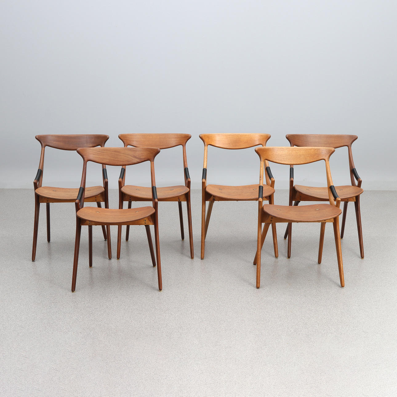Rare! Danish Modern Arne Hovmand  Model 71 Teak chairs for Mogens Kold