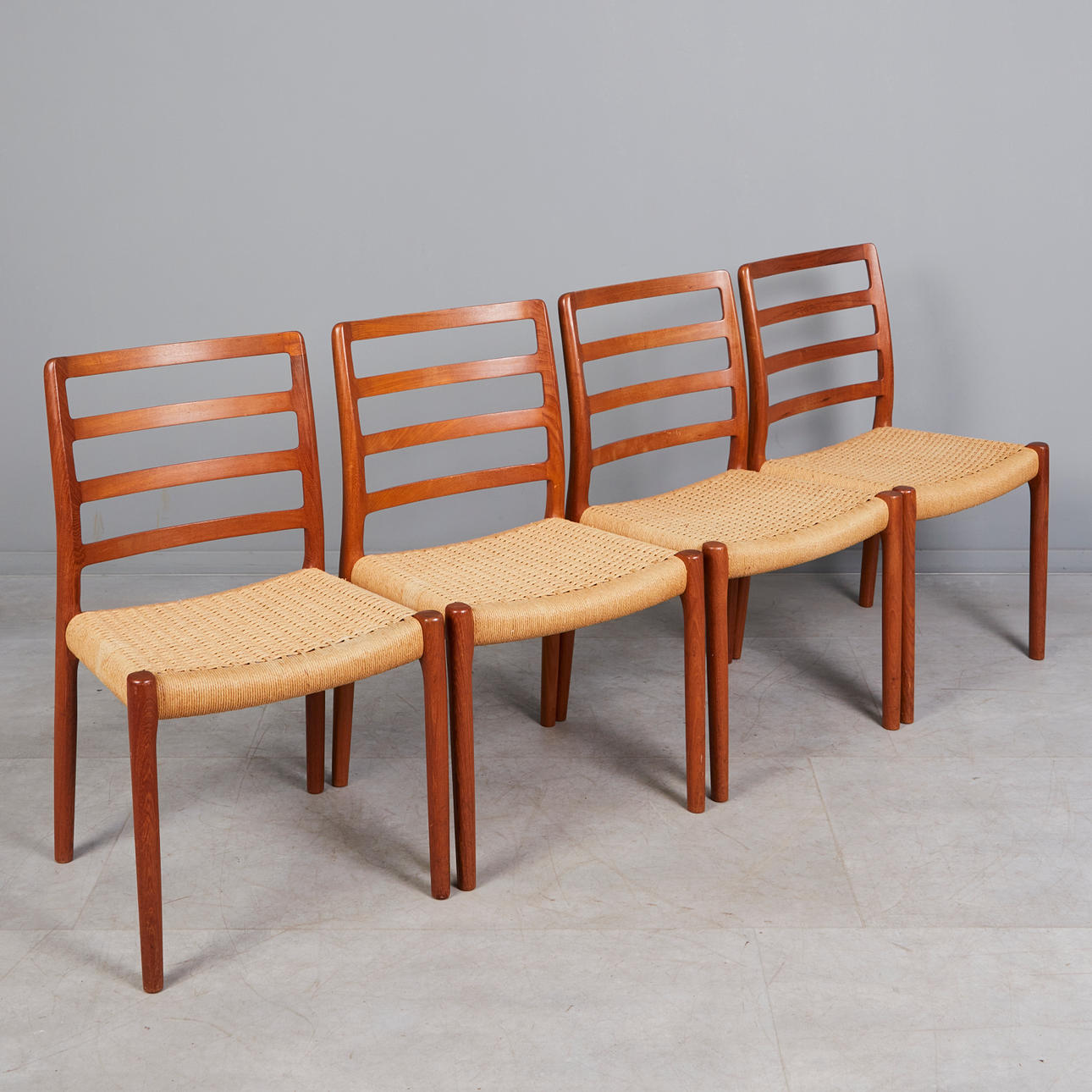 Danish Modern Niels  Moller Model 85 4 dining chairs
