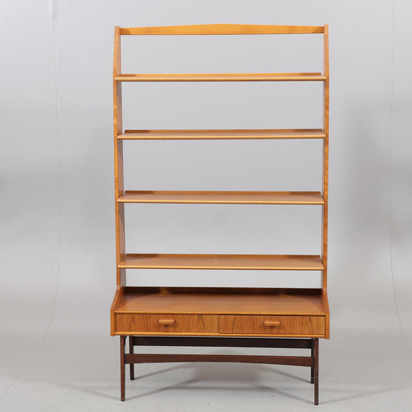 Danish Modern Tall Teak Bookshelf
