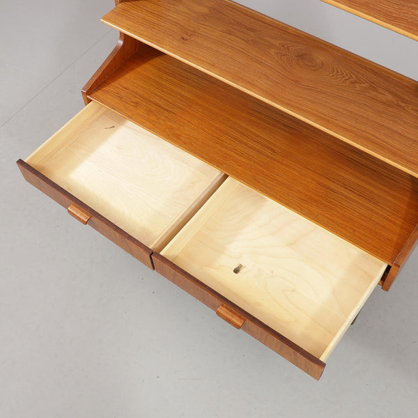 Danish Modern Tall Teak Bookshelf