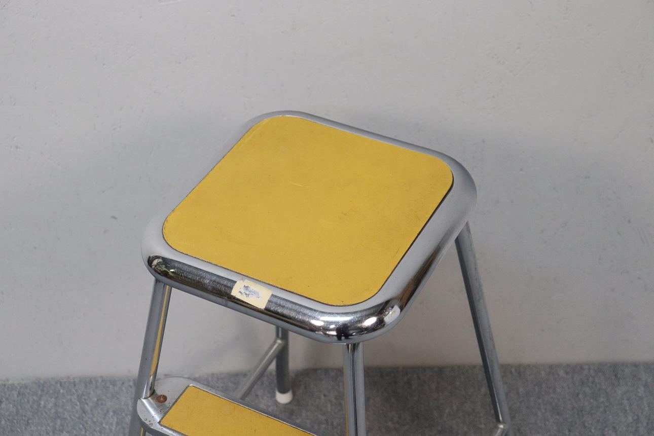 Vintage Motala steel step stool