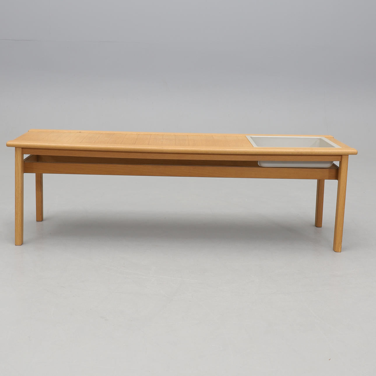 Danish Modern Ingvar Andersen Oak bench with Planter for Averskog