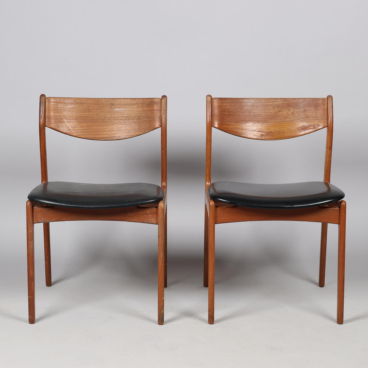 Danish Modern Teak set of 4 dining chairs by Erik Buch