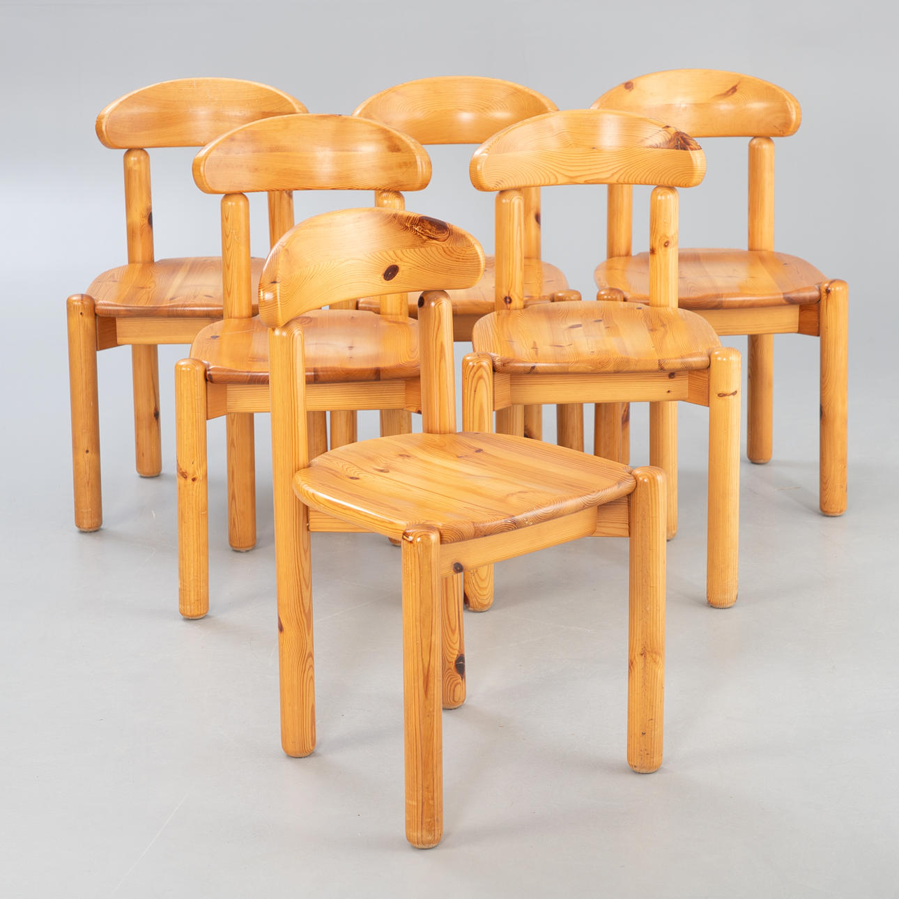 Vintage! Rainer Daumiller style Expandable dining table and 6 chairs 1970s