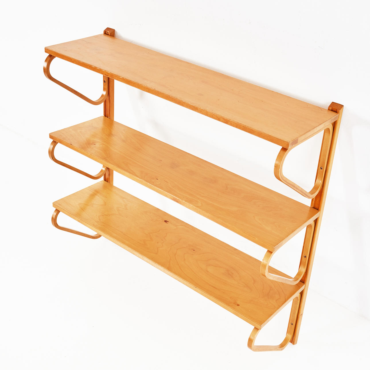 Rare! Vintage Artek Alvar Aalto "Model 112" 3 Wall shelf