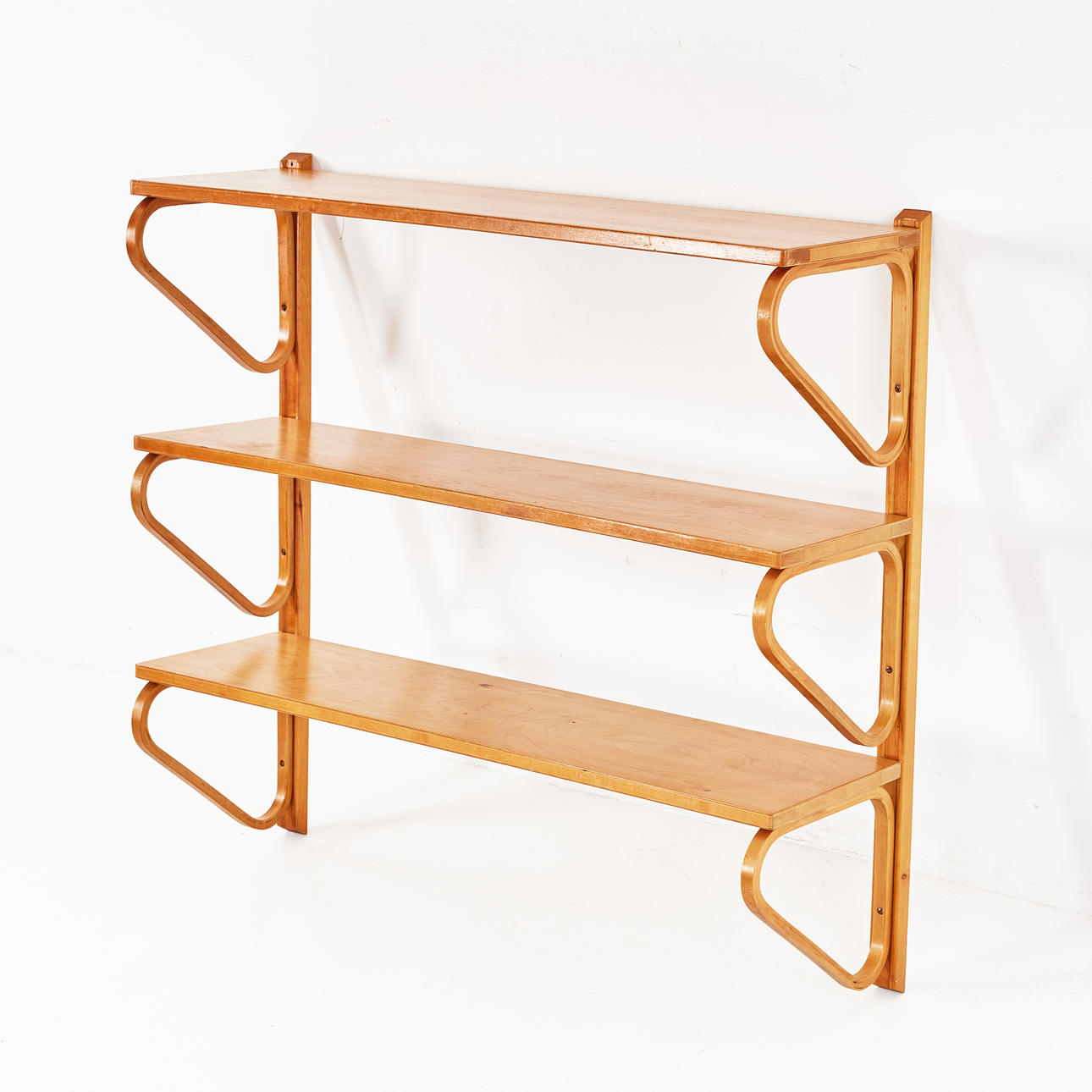 Rare! Vintage Artek Alvar Aalto "Model 112" 3 Wall shelf