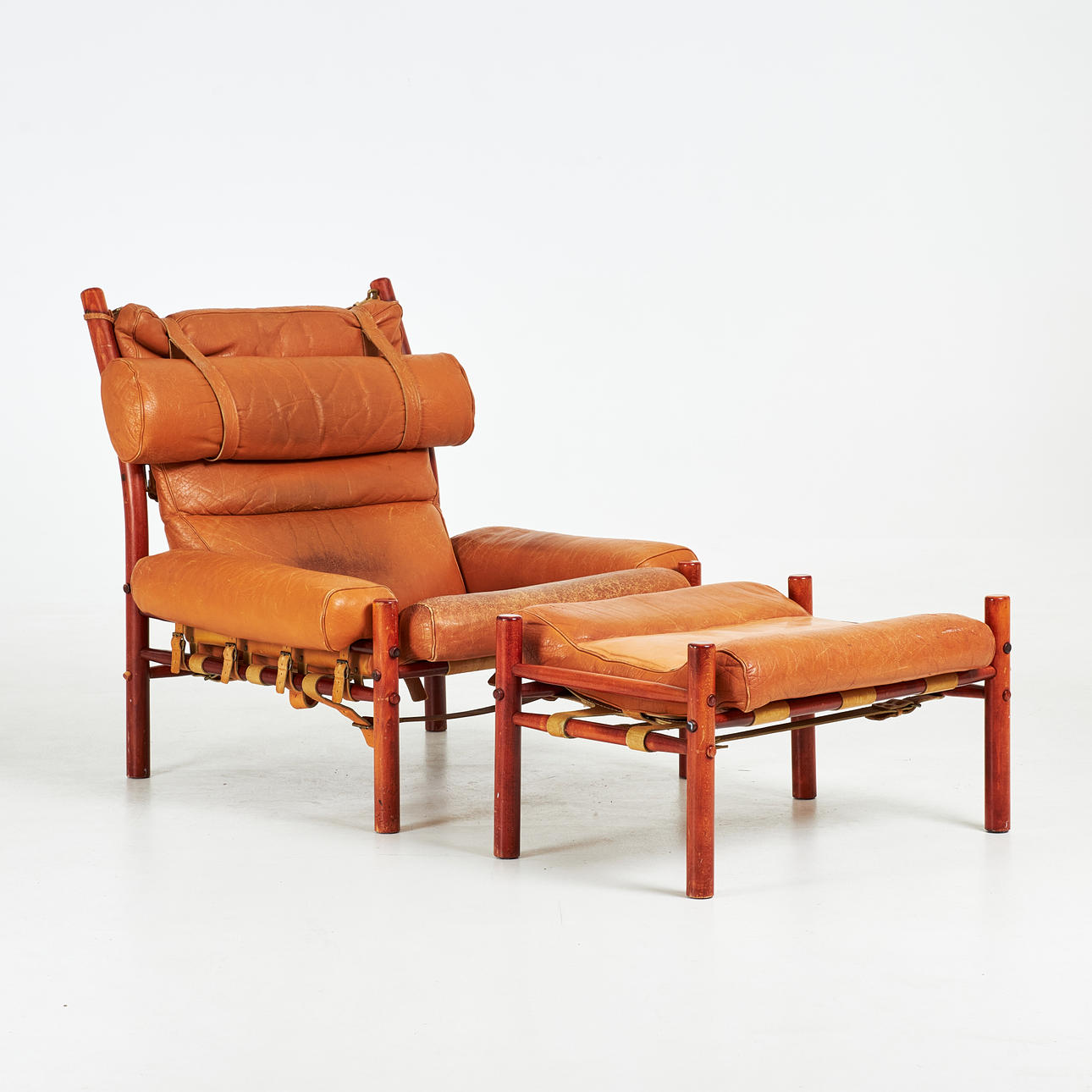 Danish Modern Arne Norell "Inca" Lounge Chair & Ottoman
