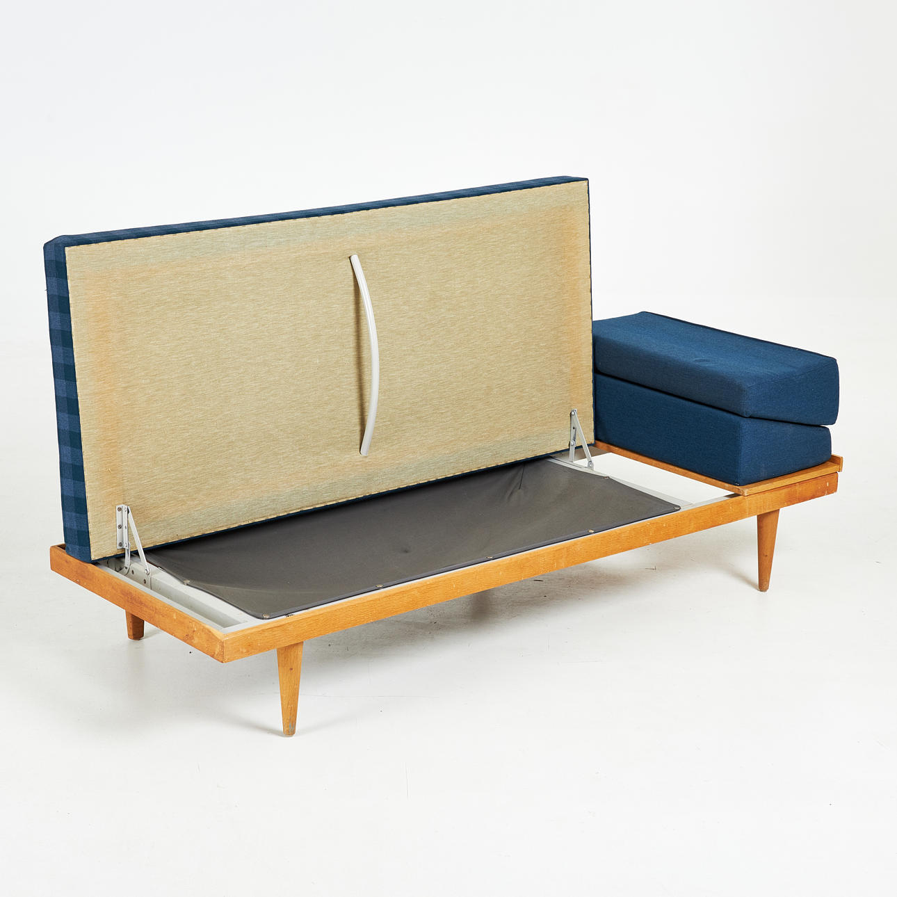 Mid Century Modern Ekornes Svane Storage Sofa (New Herman Miller Upholstery)