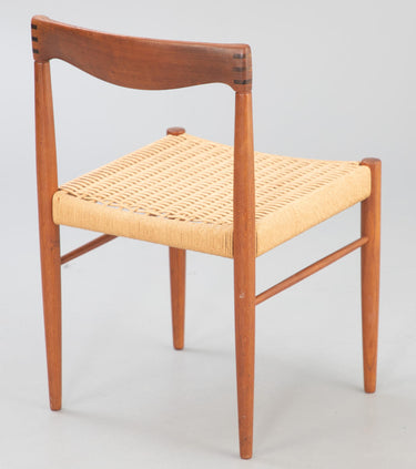 Danish Modern H.W. Klein Set of 4  for Bramin Paper Cord Dining Chairs, 1960s