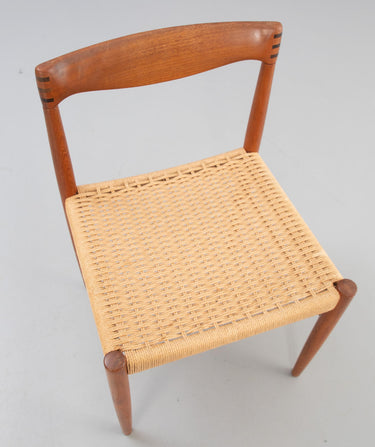 Danish Modern H.W. Klein Set of 4  for Bramin Paper Cord Dining Chairs, 1960s