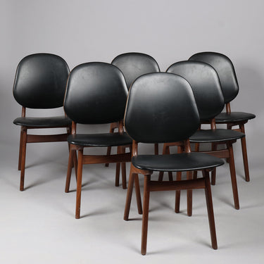 Danish Modern Arne Hovmand-Olsen Model 75 Teak Dining Chairs