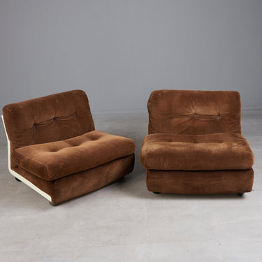 B&B Italia Pair of Vintage Mario Bellini 'Amanta' Lounge Chairs  1960s