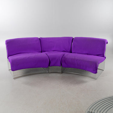 Rare! Verner Panton “Pantonova” 7 Piece Modular Sofa and Coffee Table