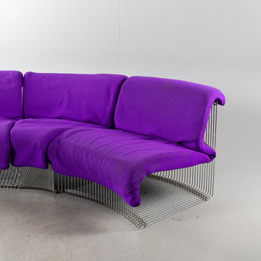 Rare! Verner Panton “Pantonova” 7 Piece Modular Sofa and Coffee Table