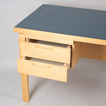 Rare! Alvar Aalto XL Birch Desk with Matching Chair