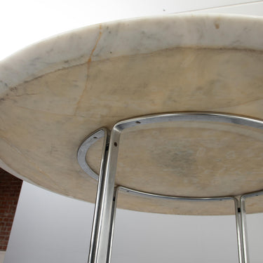 Vintage Horst Brüning Marble Round Dining Table for Kill International
