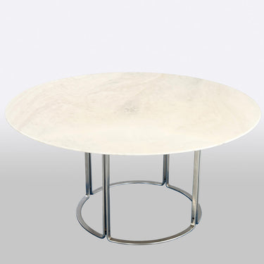 Vintage Horst Brüning Marble Round Dining Table for Kill International
