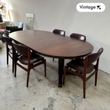 Danish Modern Rosewood Extension Dining Table by Skovby