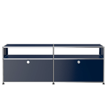 USM Haller Low  Media Console (O2) - Steel Blue