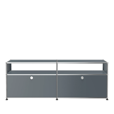 USM Haller Low Media Console - Mid Gray