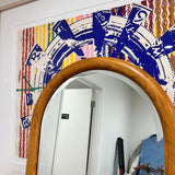 1960s Mid-Century Modern Oak Wall Mirror - enliven mart