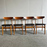 1960s Set of Four Danish Th. Harlev Dining Chairs in Teak by Farstrup - enliven mart