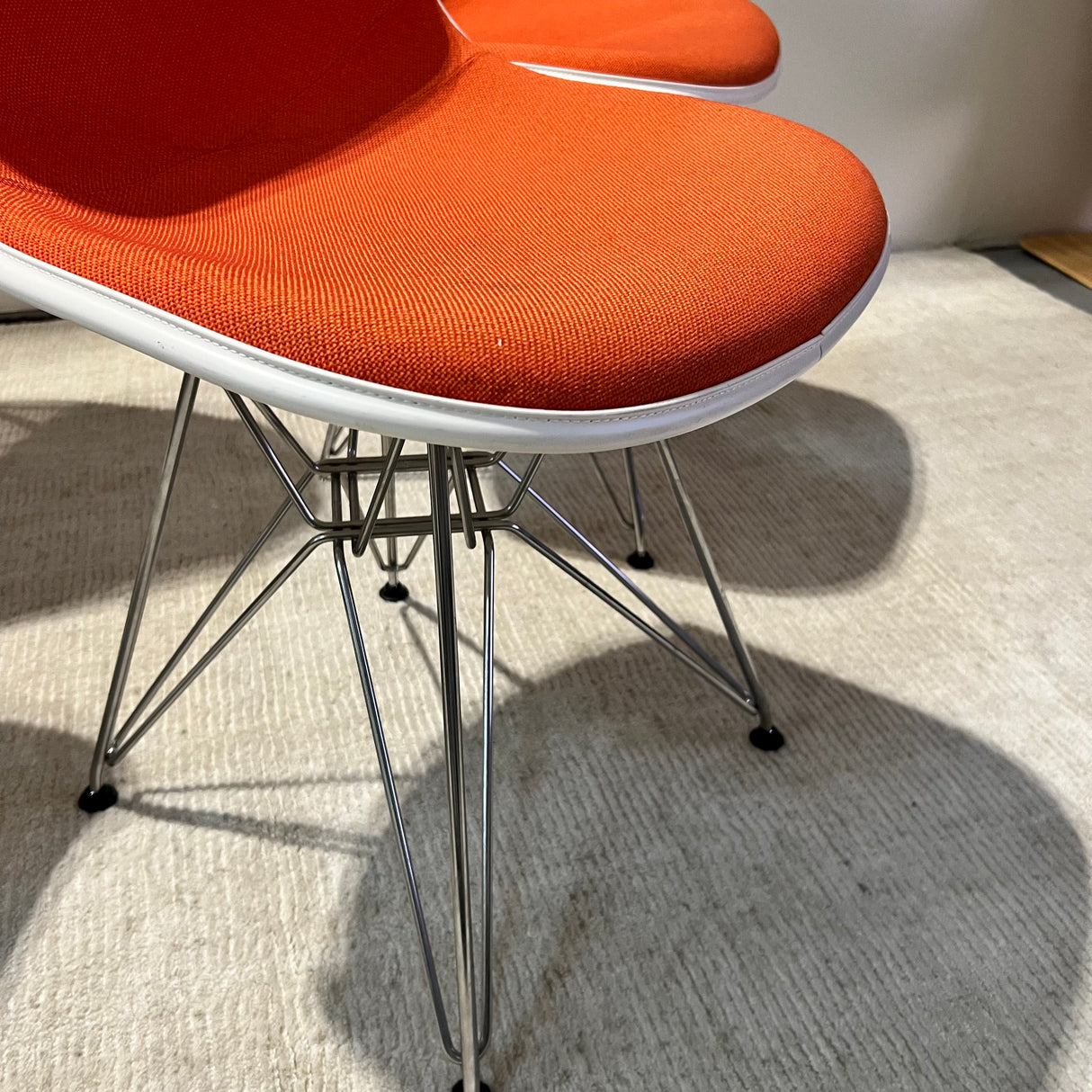 Herman Miller Eames Upholstery Side Chair with Wire Base