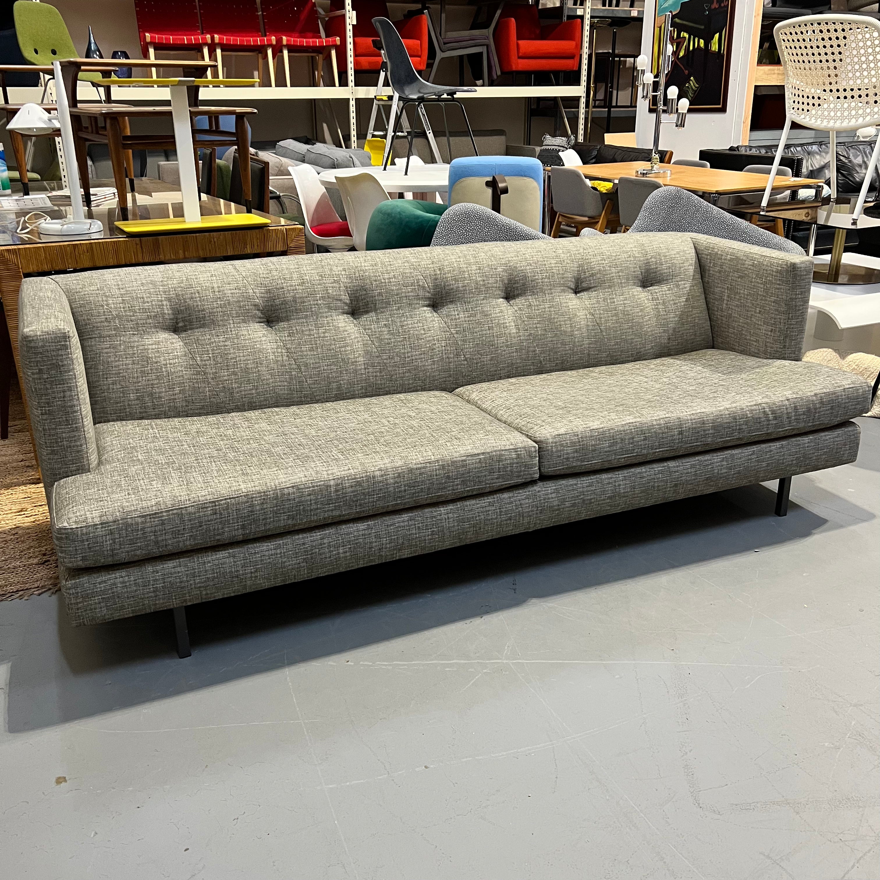 Cb2 Avec Sofa With Brushed Stainless Steel Enliven Mart