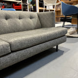 CB2 Avec sofa with brushed stainless steel
