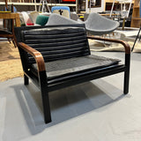 UHURU Design DK Lounge Chair with Leather, Walnut & Steel