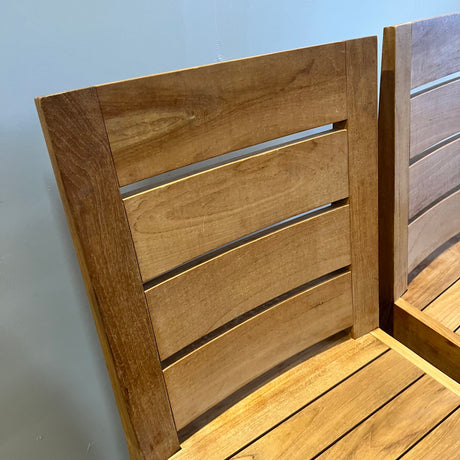 Pair of Restoration Hardware teak wood outdoor chair (Retail $1500+)