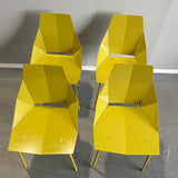 Blu Dot Ochre set of 4 metal dining chairs