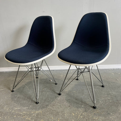 Authentic Herman Miller Eames Upholstered Molded Plastic Side Chair (Retail $1600+) - enliven mart