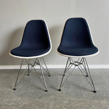 Authentic Herman Miller Eames Upholstered Molded Plastic Side Chair (Retail $1600+) - enliven mart