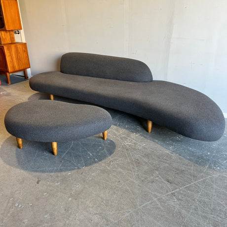 Authentic Isamu Noguchi Freeform Sofa with ottoman - enliven mart