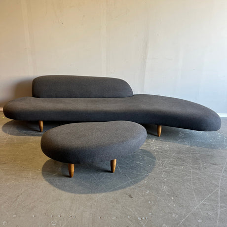 Authentic Isamu Noguchi Freeform Sofa with ottoman - enliven mart
