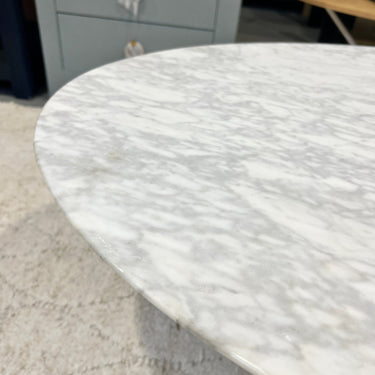 Authentic Knoll Eero Saarinen 42 oval marble coffee table - enliven mart